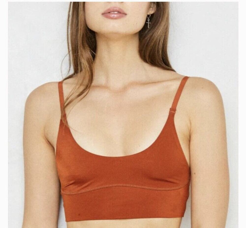 NEW Free People HAH Bronze Cami BrHAH Unpadded Loungewear Boho Bralette XS